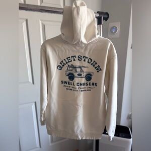 NWOT Quiet Storm Cream Hoodie